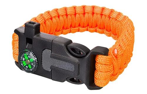Oranžový náramek s křesadlem Levenhuk LabZZ FL5
