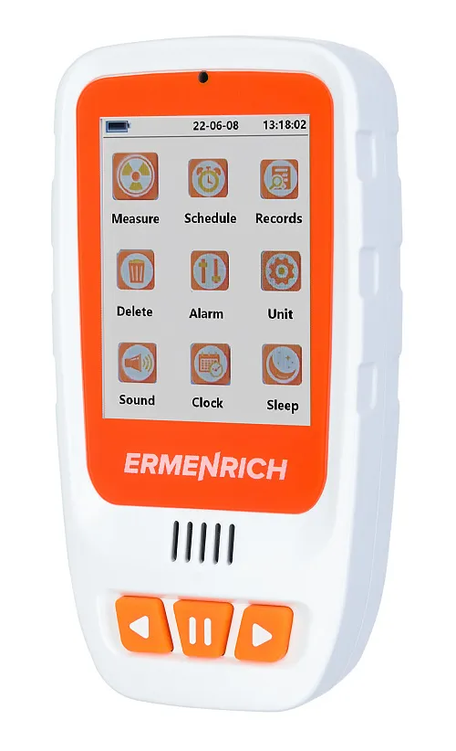 Kompaktní dozimetr Ermenrich Ping RD40 pro přesnou detekci záření