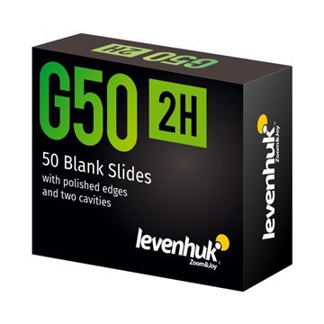 Levenhuk G50 2H Double Cavity Blank Slides, 50 ks
