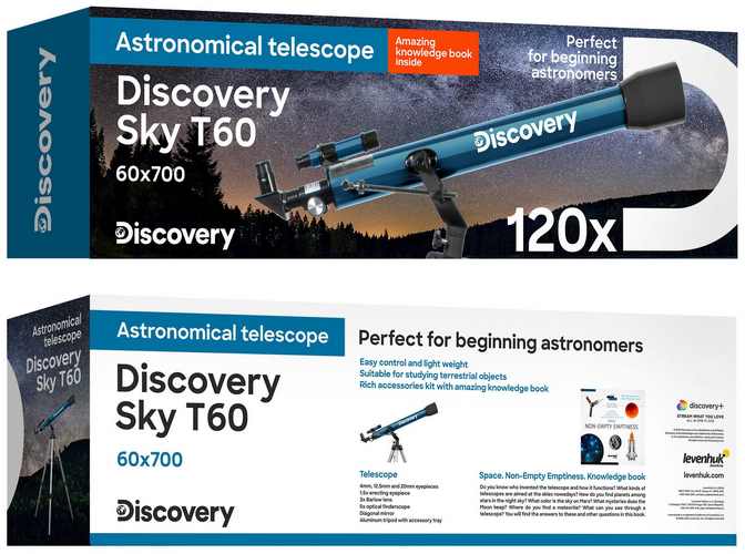 Hvězdářský dalekohled Discovery Sky T60 s knížkou