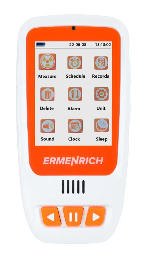 Kompaktní dozimetr Ermenrich Ping RD40 pro přesnou detekci záření