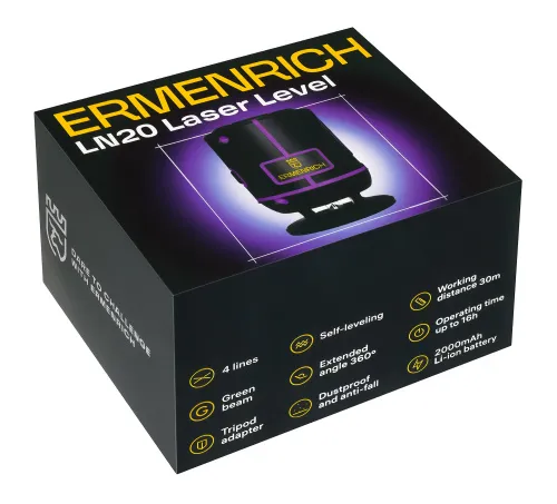 Přesný laserový nivelační přístroj Ermenrich LN20 s funkcí 360°