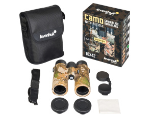 Binokulární dalekohled se zaměřovačem Levenhuk Camo Dots 10x42