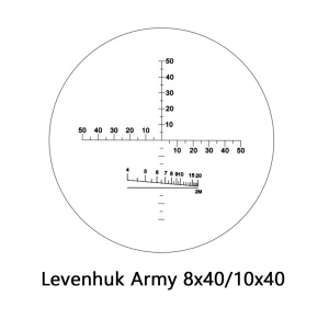 Binokulární dalekohled se zaměřovačem Levenhuk Army 10x40