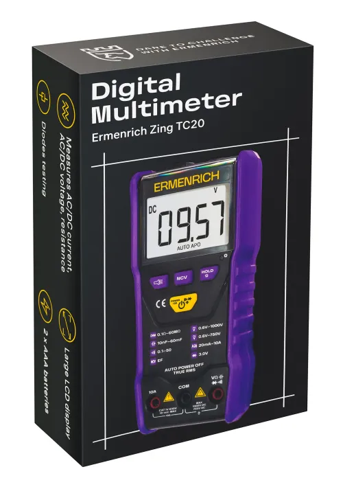 Odolný digitální multimetr Ermenrich Zing TC20 pro přesná měření