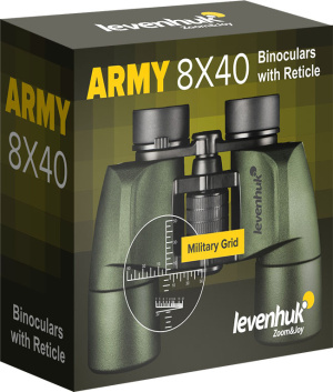 Binokulární dalekohled se zaměřovačem Levenhuk Army 8x40