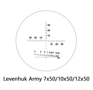 Binokulární dalekohled se zaměřovačem Levenhuk Army 12x50