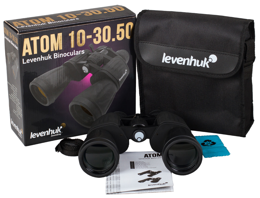 Binokulární dalekohled Levenhuk Atom 10-30x50