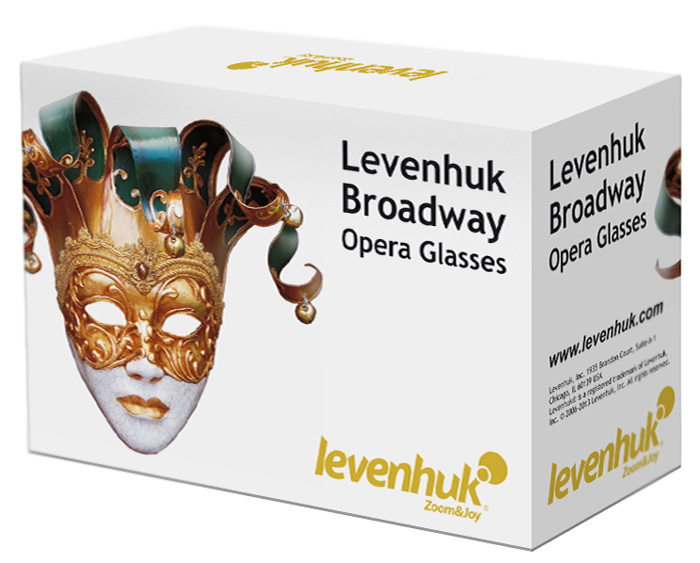 Divadelní kukátko Levenhuk Broadway 325F (stříbrné, s LED svítilnou a řetízkem)