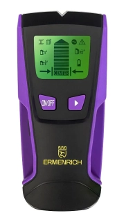 Odolný stavební detektor Ermenrich Ping SM30 v elegantní fialové barvě